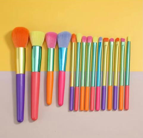 Colorful 15 piece brush set