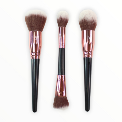 Lux essential brush set + Megumi doll lashes + Glamour lcon mascara + Elite Lash Adhesive + Dark brown brow definer & brow soap